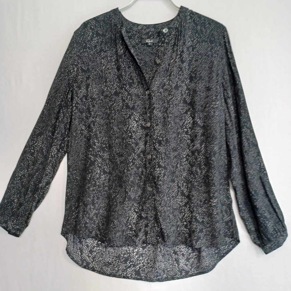 Rails Eloise Slate Python Button Front Blouse Siz… - image 6